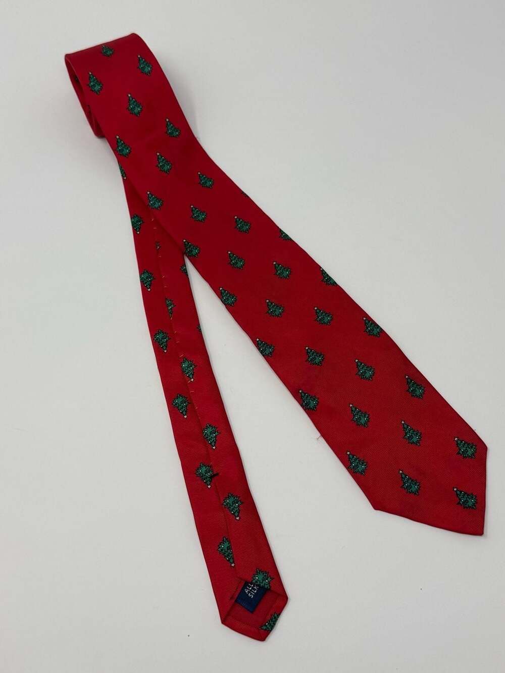 Brooks Brothers Boys' Department Christmas Tree Pattern Silk Necktie
